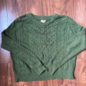 Mossimo Supply Co. Green Cable Knit Sweater